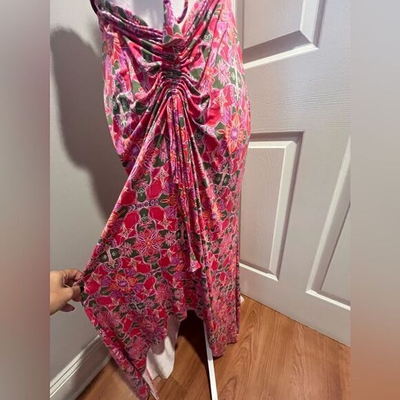 nwt misa Los Angeles Carlotta Ruched Maxi Dress women's cut out dress size md - Picture 6 of 11